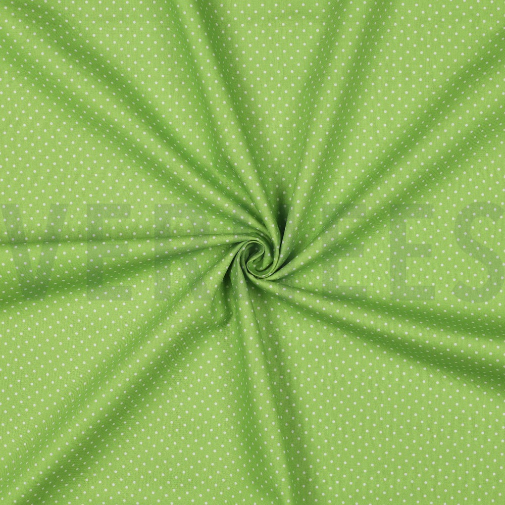 POPLIN PETIT DOTS LIME #7