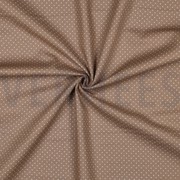 POPELINE DE COTON PETITS POINTS TAUPE (thumbnail) #3