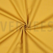 KATOENEN POPLIN KLEINE STIPPEN OKER (thumbnail) #3