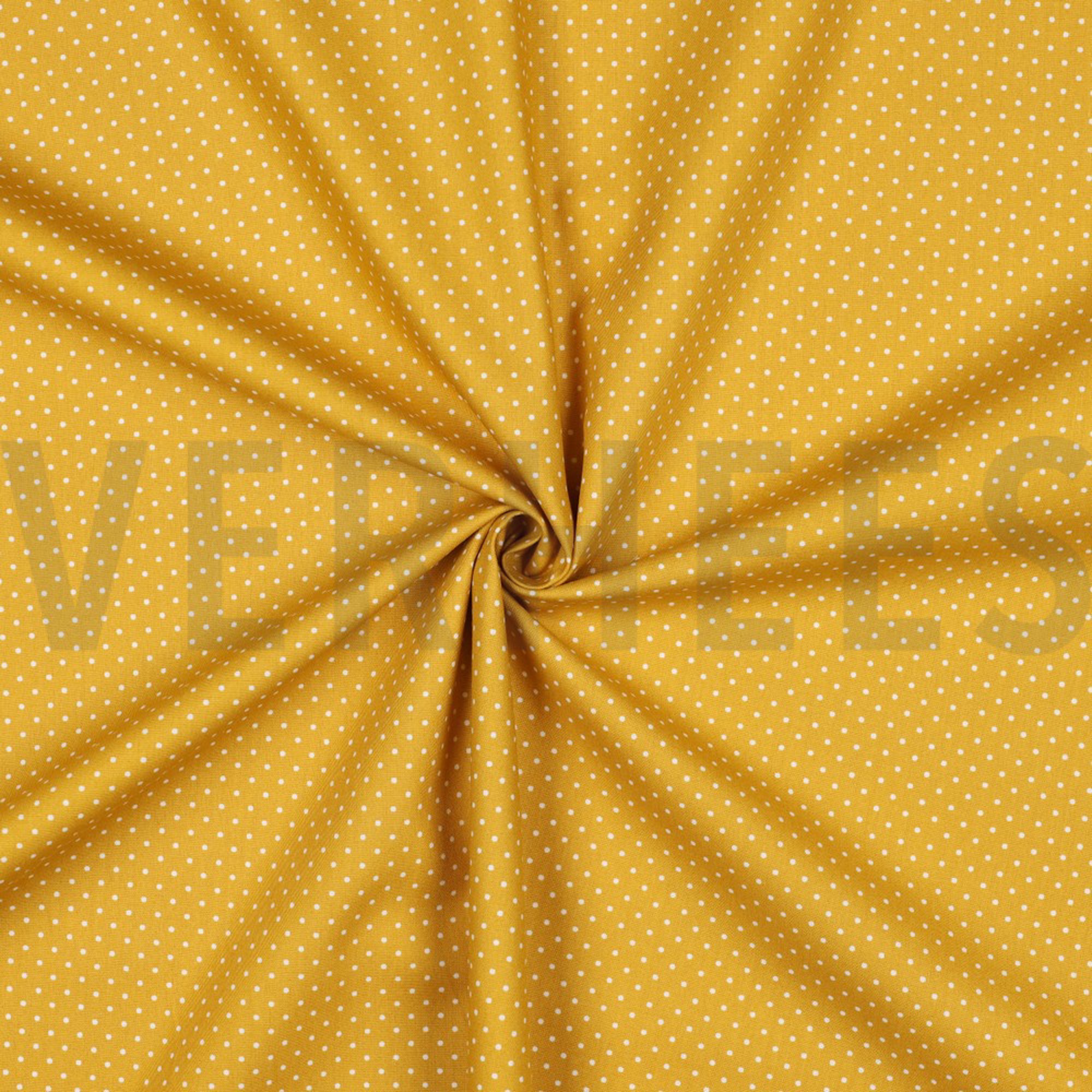 KATOENEN POPLIN KLEINE STIPPEN OKER (high resolution) #3