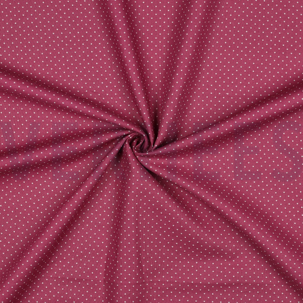 KATOENEN POPLIN KLEINE STIPPEN MAUVE #7
