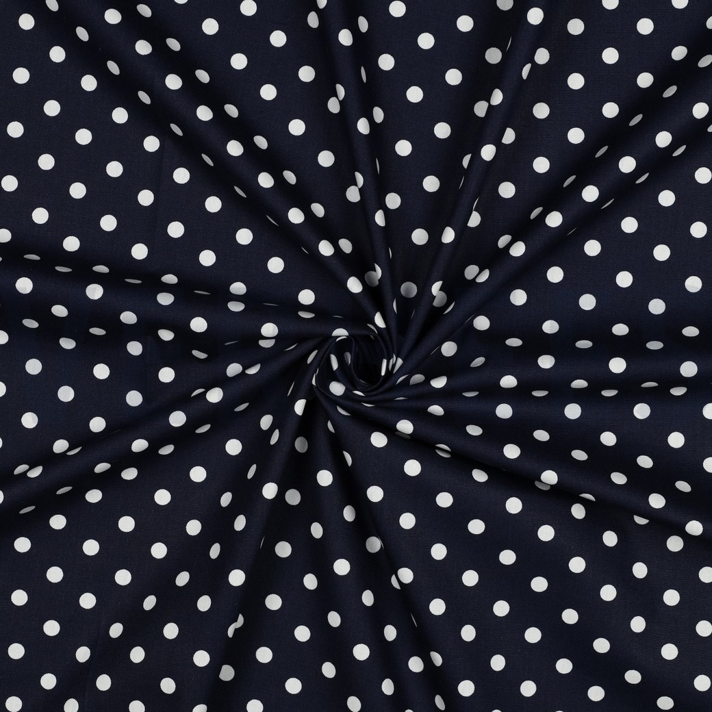 POPLIN DOTS NAVY #7
