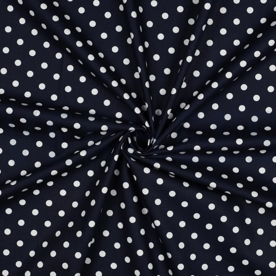 POPLIN DOTS NAVY #7