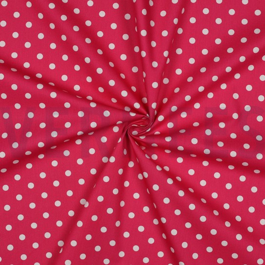 KATOENEN POPLIN STIPPEN ROZE #7