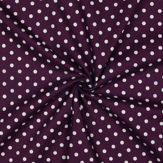 POPLIN DOTS PURPLE #7