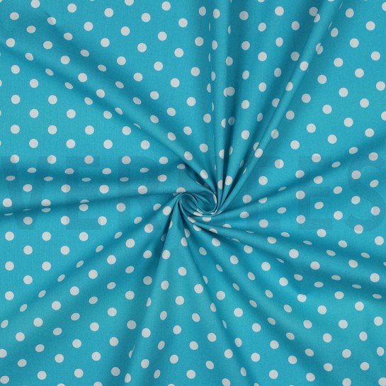 POPLIN DOTS TURQUOISE #7