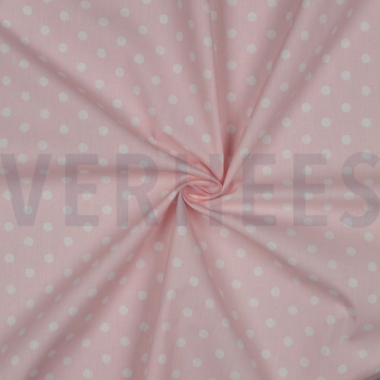BAUMWOLLE POPELINE PUNKTE HELLROSA #7