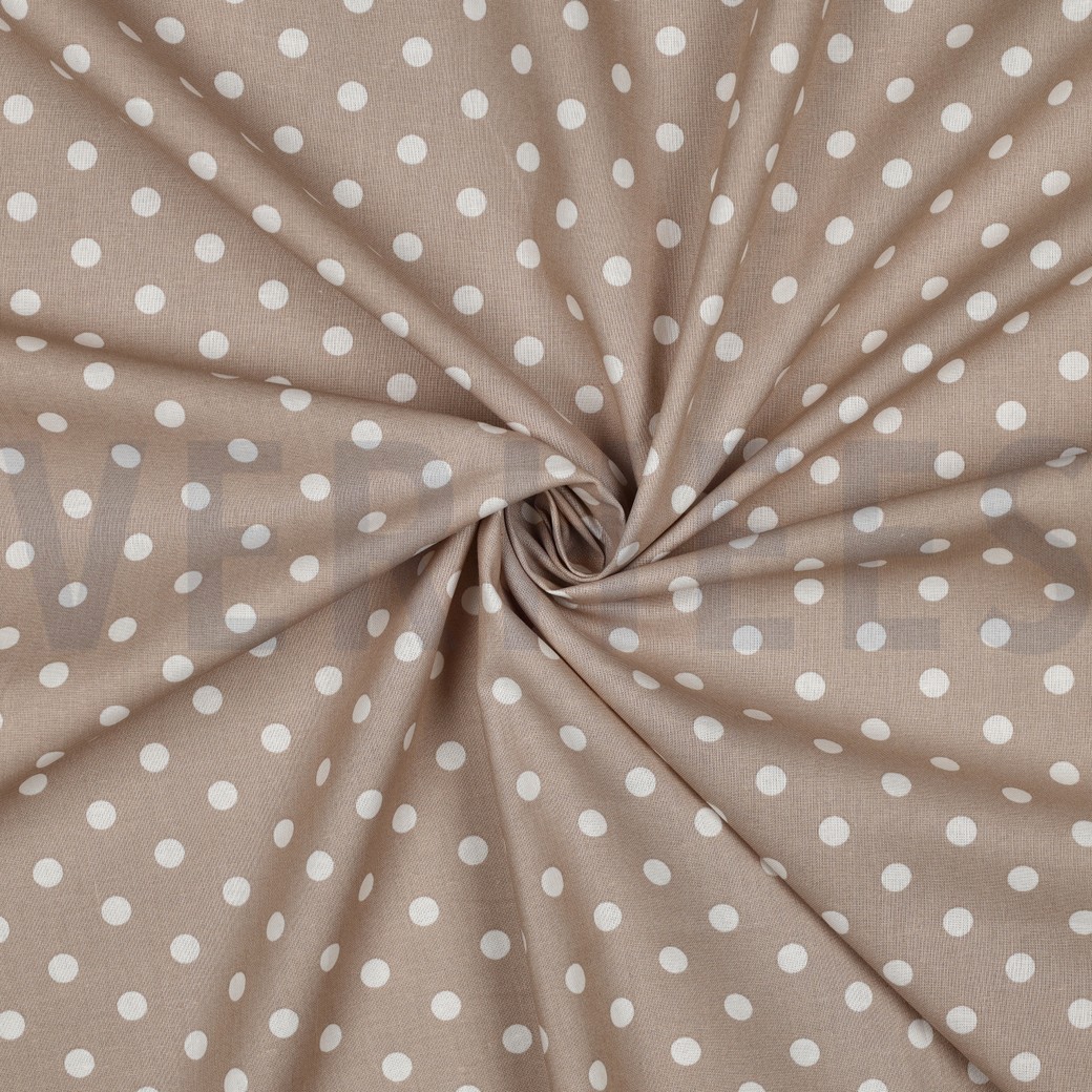 POPLIN DOTS SAND #7