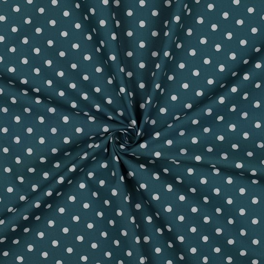 POPLIN DOTS PETROL #7