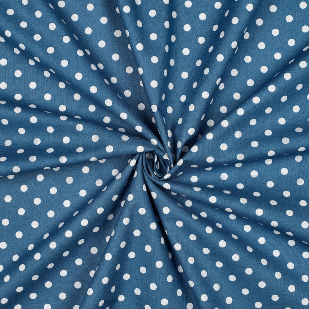 POPLIN DOTS BLUE #7