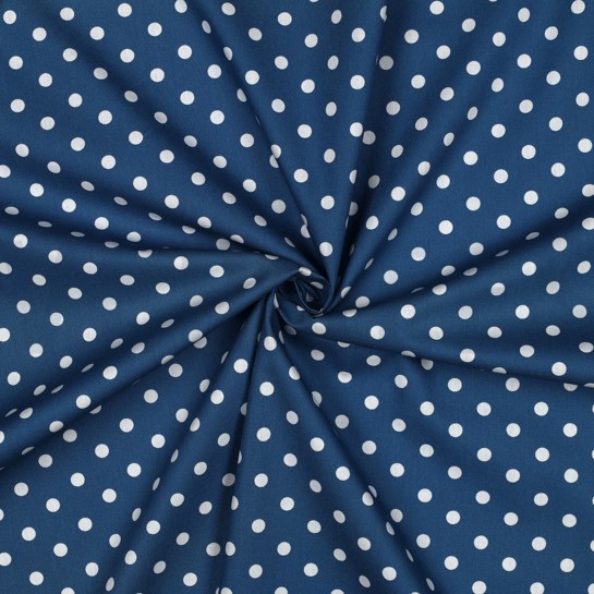 POPLIN DOTS BLUE #7