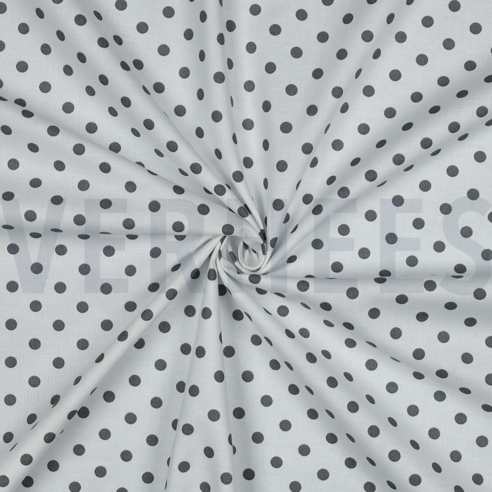 BAUMWOLLE POPELINE PUNKTE WEISS/GRAU (high resolution) #3
