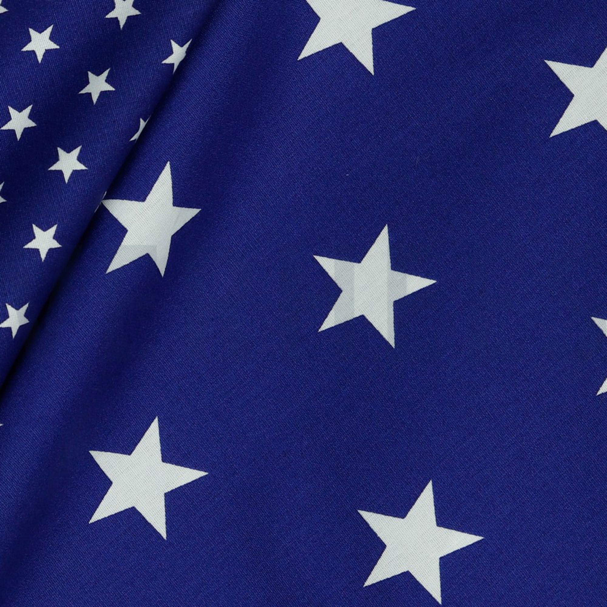 KATOENEN POPLIN STERREN KOBALTBLAUW (high resolution) #3