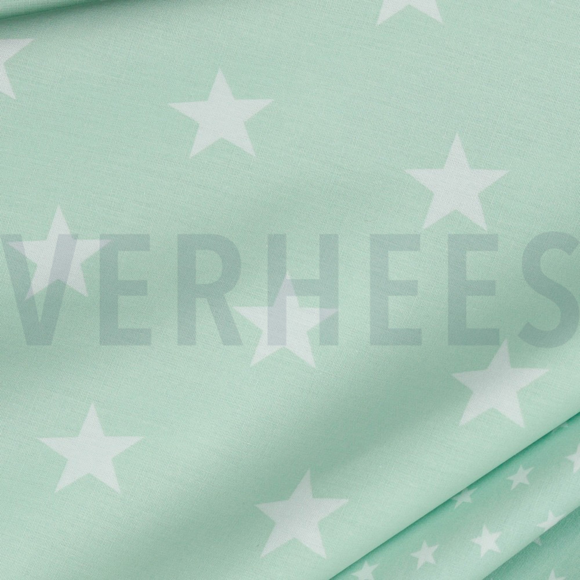 BAUMWOLLE POPELINE STERNE MINZE (high resolution) #3