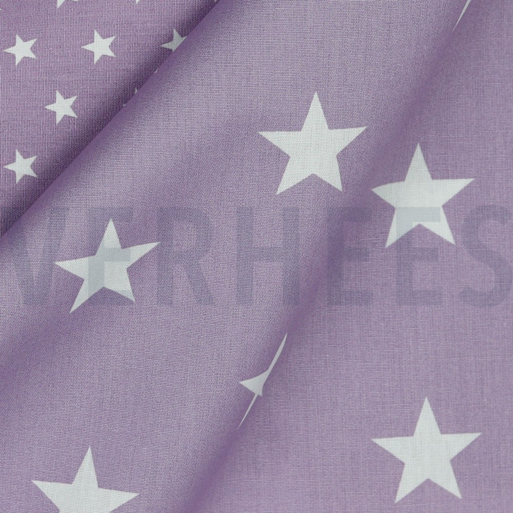 POPLIN STARS LILAC #7