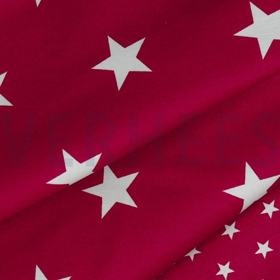 POPLIN STARS CERISE #7