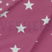 KATOENEN POPLIN STERREN MAUVE (thumbnail) #3