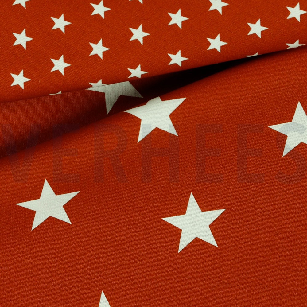 POPLIN STARS TERRACOTTA #7
