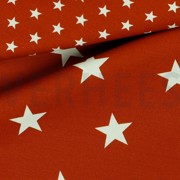 KATOENEN POPLIN STERREN TERRACOTTA (thumbnail) #3