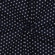 KATOENEN POPLIN KLEINE STERREN MARINEBLAUW (thumbnail) #3