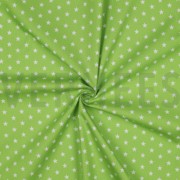 KATOENEN POPLIN KLEINE STERREN LIMOEN (thumbnail) #3