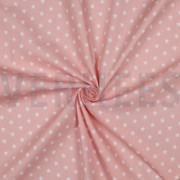 KATOENEN POPLIN KLEINE STERREN OUDROZE (thumbnail) #3