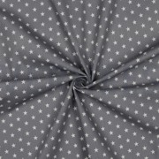 KATOENEN POPLIN KLEINE STERREN GRIJS (thumbnail) #3