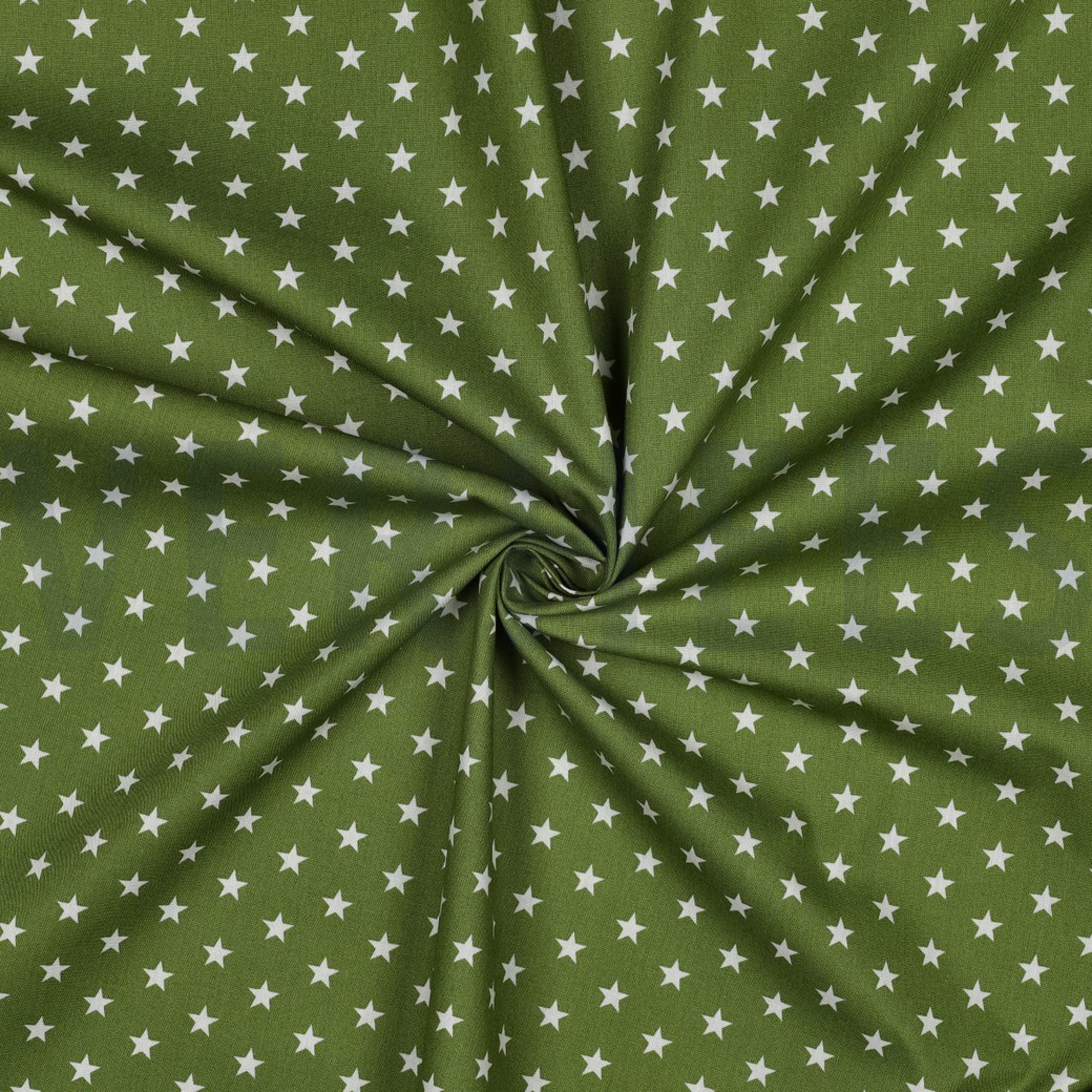 POPLIN PETIT STARS GREEN (high resolution) #3