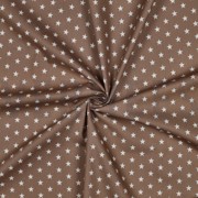 KATOENEN POPLIN KLEINE STERREN TAUPE (thumbnail) #3