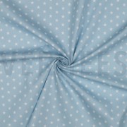 KATOENEN POPLIN KLEINE STERREN LICHTBLAUW (thumbnail) #3