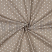 KATOENEN POPLIN KLEINE STERREN ZAND (thumbnail) #3