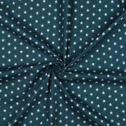 KATOENEN POPLIN KLEINE STERREN PETROL (thumbnail) #3