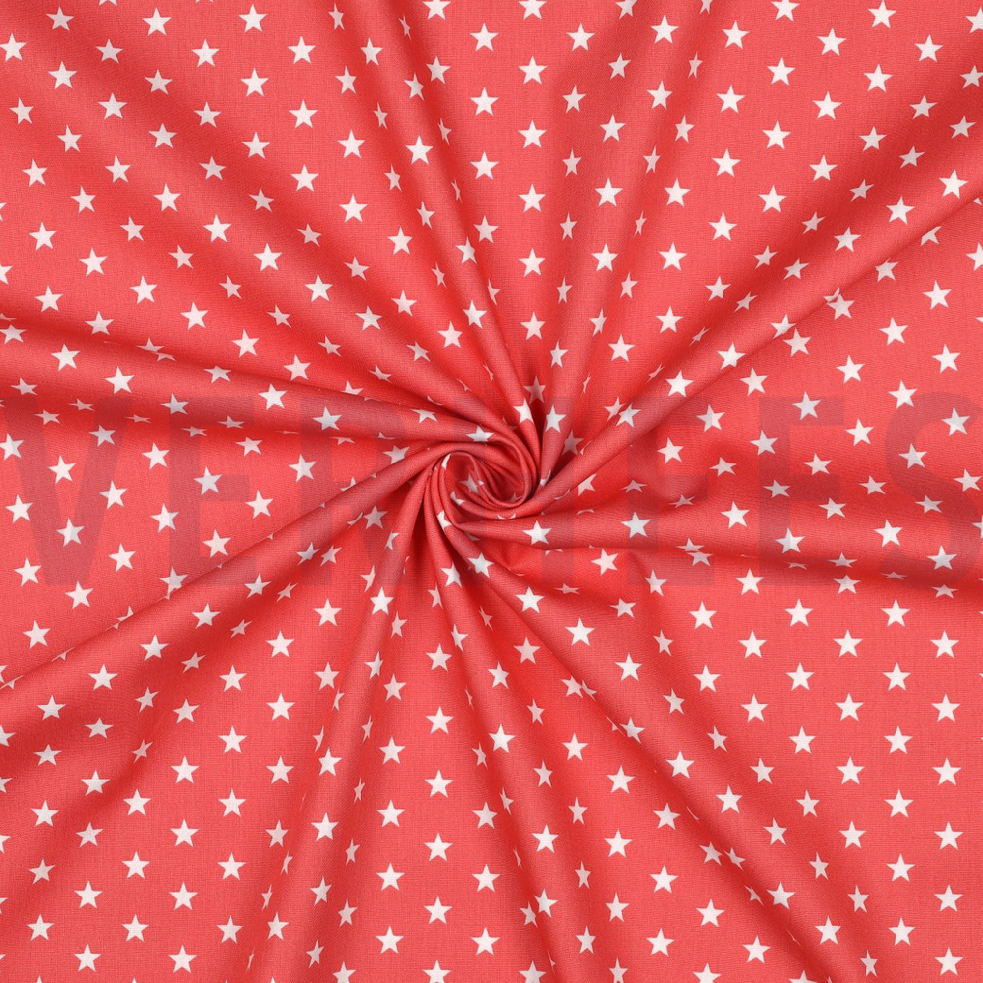 POPLIN PETIT STARS CORAL (high resolution) #3