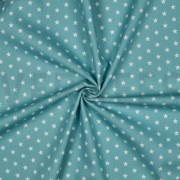 KATOENEN POPLIN KLEINE STERREN OUDGROEN (thumbnail) #3