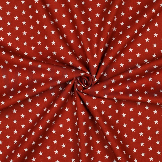 POPLIN PETIT STARS TERRACOTTA #7