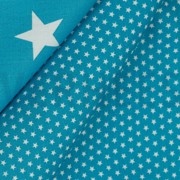 POPLIN MINI STARS TURQUOISE (thumbnail) #3