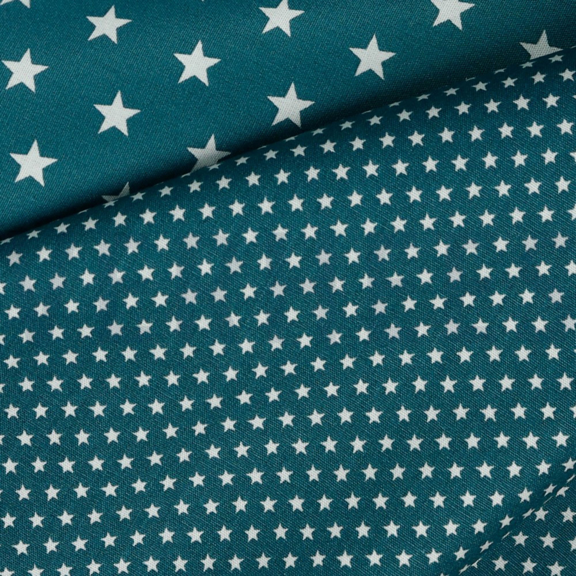 POPELINE DE COTON MINI ÉTOILES PÉTROLE (high resolution) #3