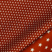 KATOENEN POPLIN MINI STERREN TERRACOTTA (thumbnail) #3