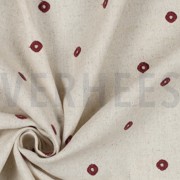 LIN VISCOSE BRODERIE CARRÉ ROSÉ PÂLE (thumbnail) #3