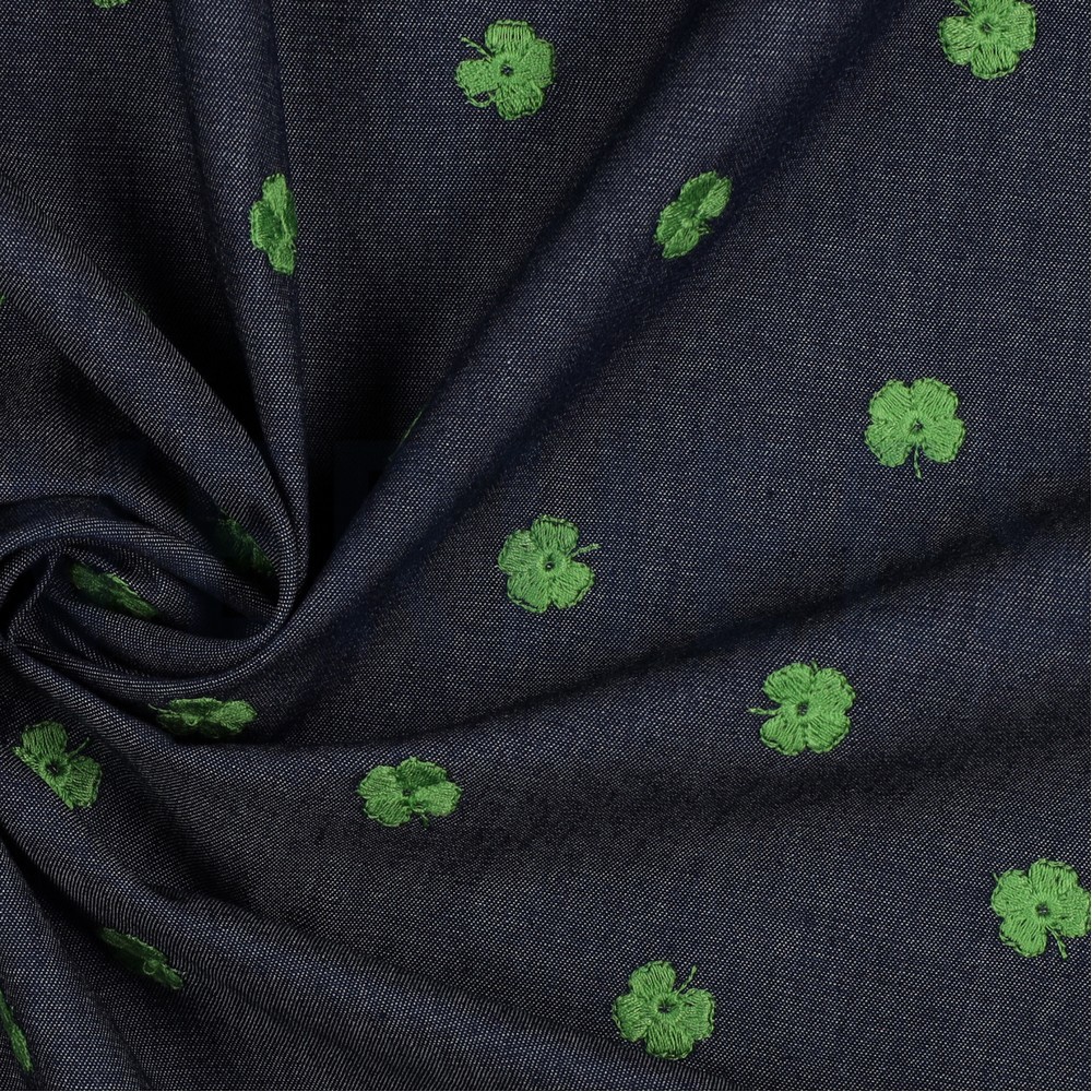 JEANS EMBROIDERY KLAVERS INDIGO #7