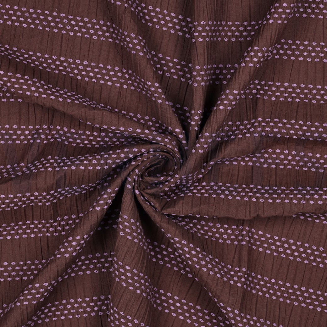 BAUMWOLLE DOBBY JACQUARD STREIFEN BRAUN #7