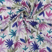 COTON VOILE DIGITAL PALM HAVEN BLEU COBALT (thumbnail) #3