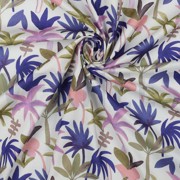 COTON VOILE DIGITAL PALM HAVEN BLEU COBALT (thumbnail) #3