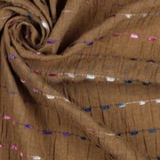 CRINKLE COTTON DOBBY STRIPES CAMEL (thumbnail) #3