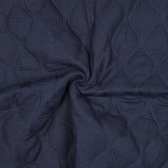 DOUBLE GAUZE QUILT MARINEBLAUW #7