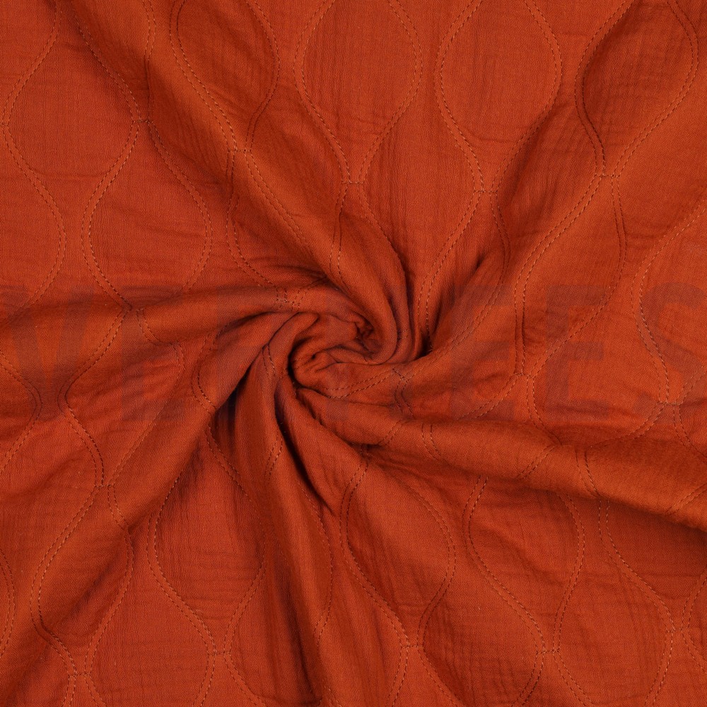 DOUBLE GAUZE QUILT RUST #7