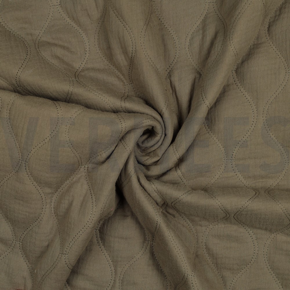 MUSSELIN QUILT MOOSGRÜN #7