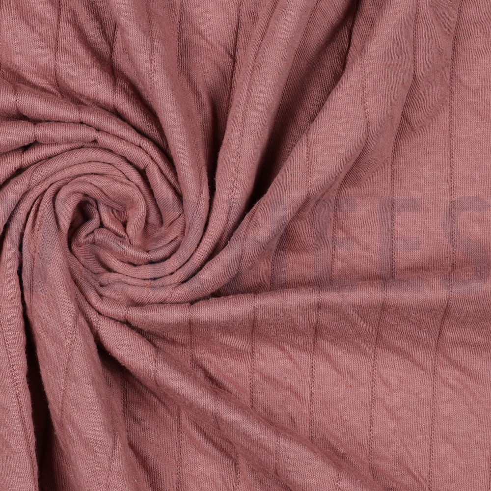 JERSEY MATELASSÉ RAYURE ROSE FONCÉ #7