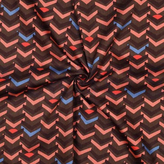 COTTON SATIN GEOMETRIC TAUPE #7