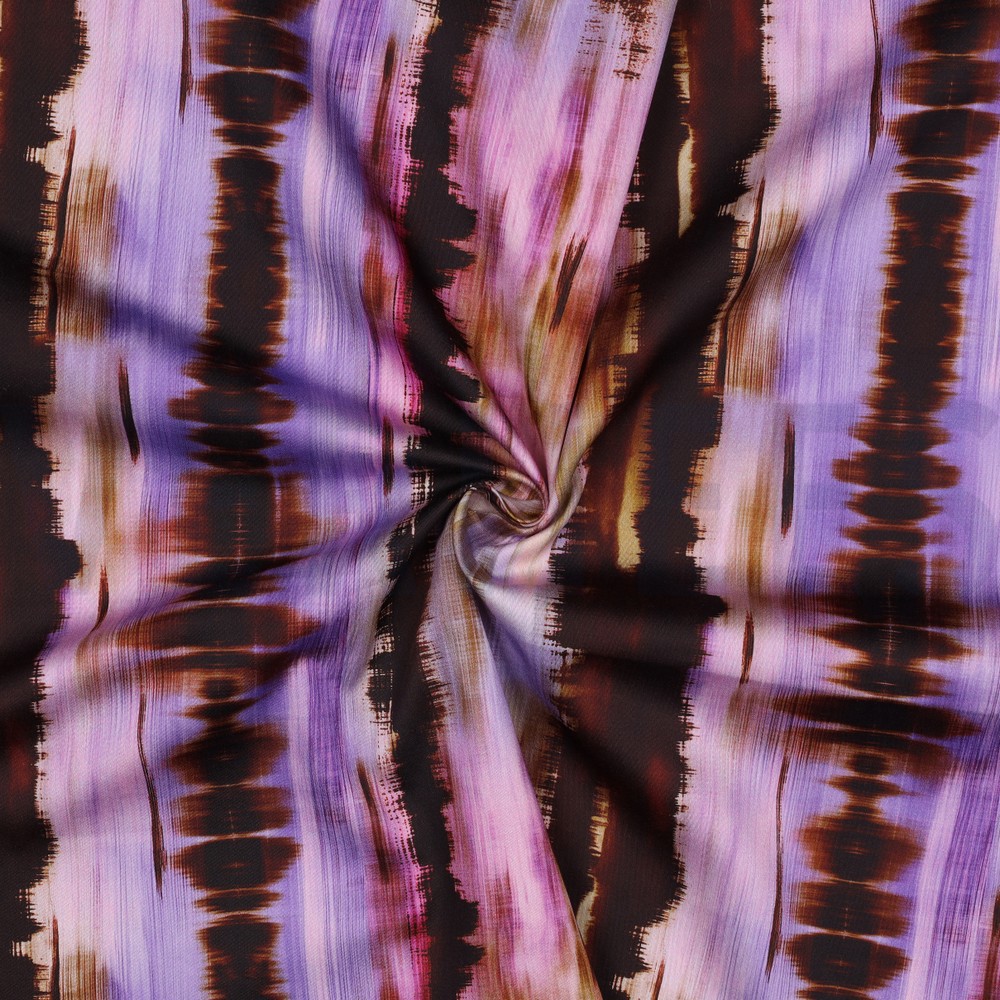 KATOEN SATIJN DIGITAAL ABSTRACT LAVENDEL #7